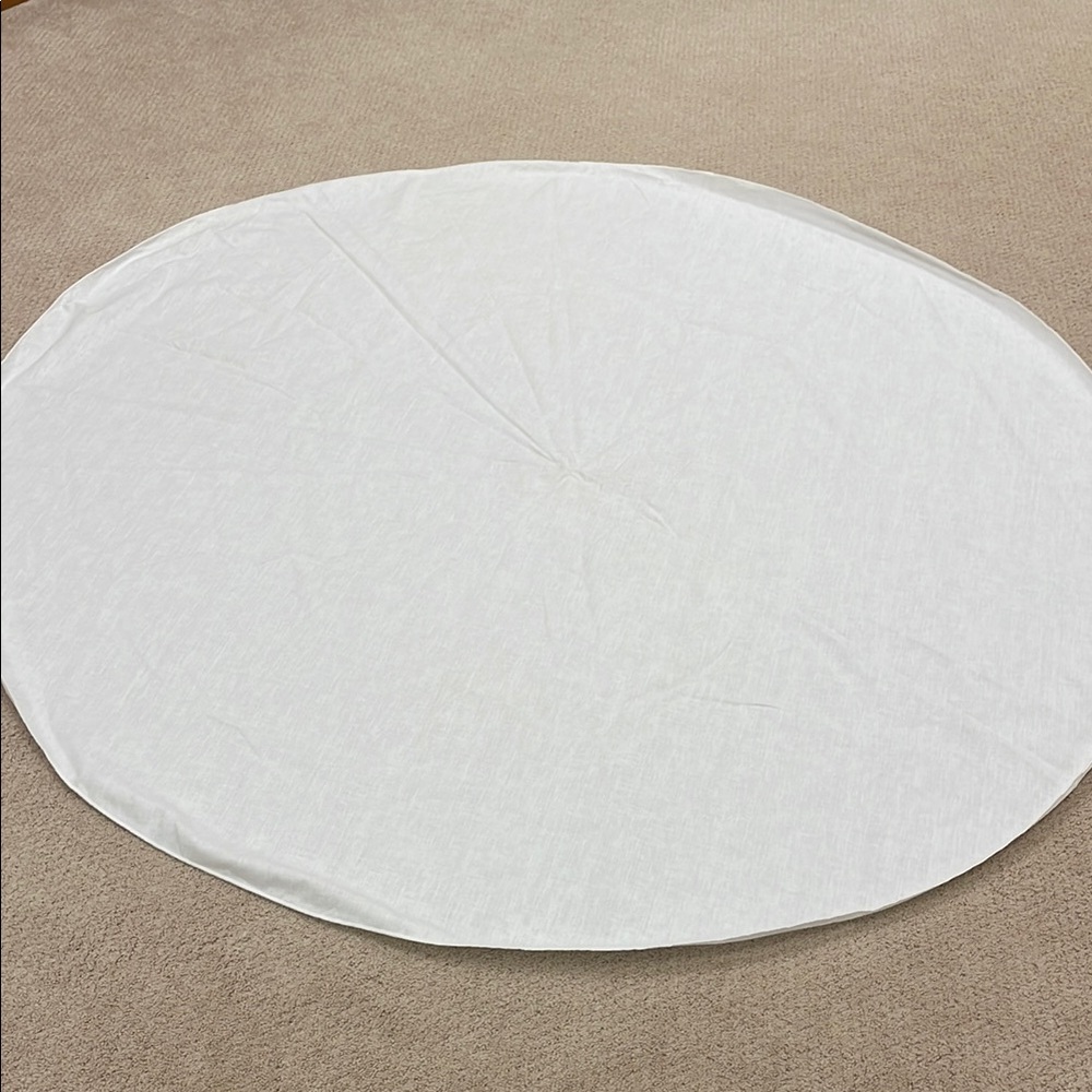 Round White Tree Skirt or Table Cover